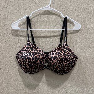 Victorias secret leopard print bombshell pushup plunge 38C